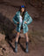 Classic Women's Faux Fur Coat | Aqua Cat