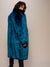 Man wearing Royal Wolf Luxe Calf Length Faux Fur Coat, back view