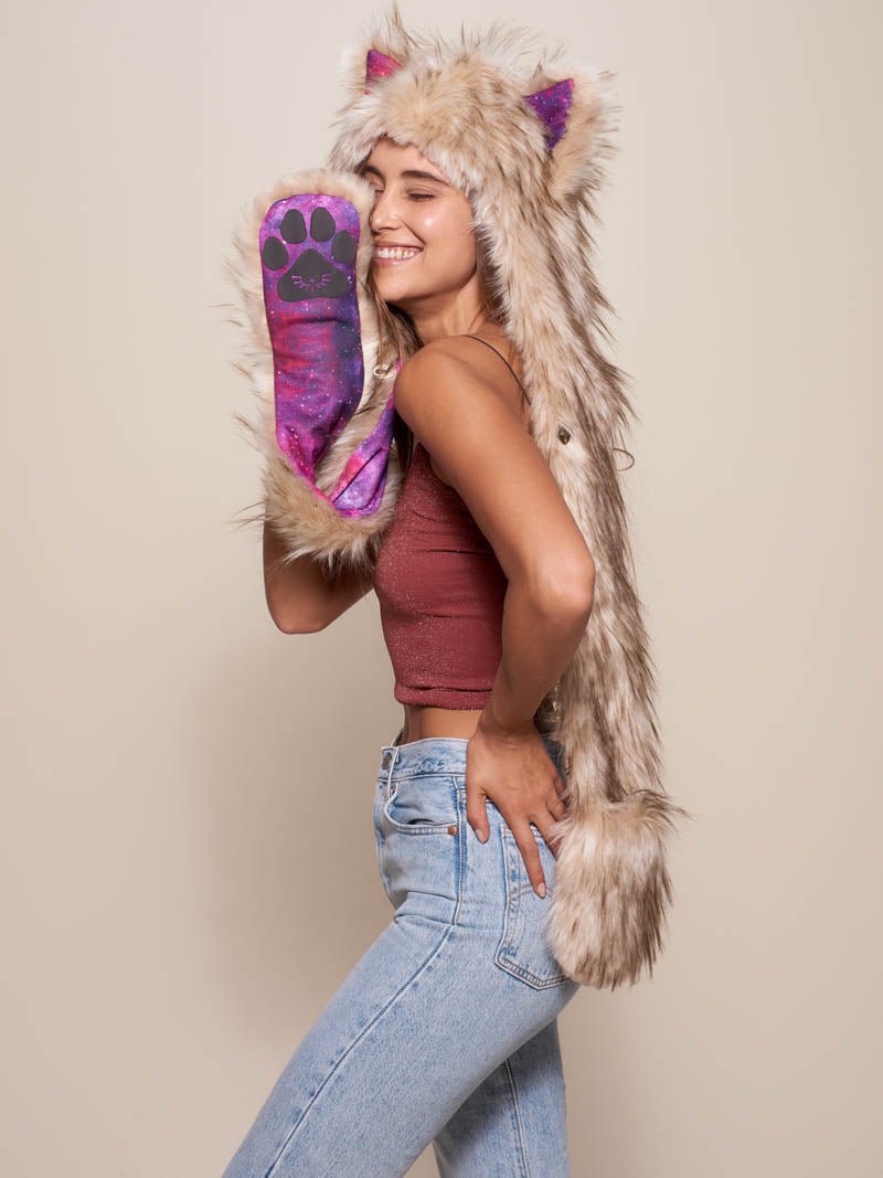 Collector Edition Platinum Galaxy SpiritHood in Fox Design on Woman