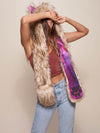 Collector Edition Platinum Fox Galaxy Hooded Faux Fur on Woman