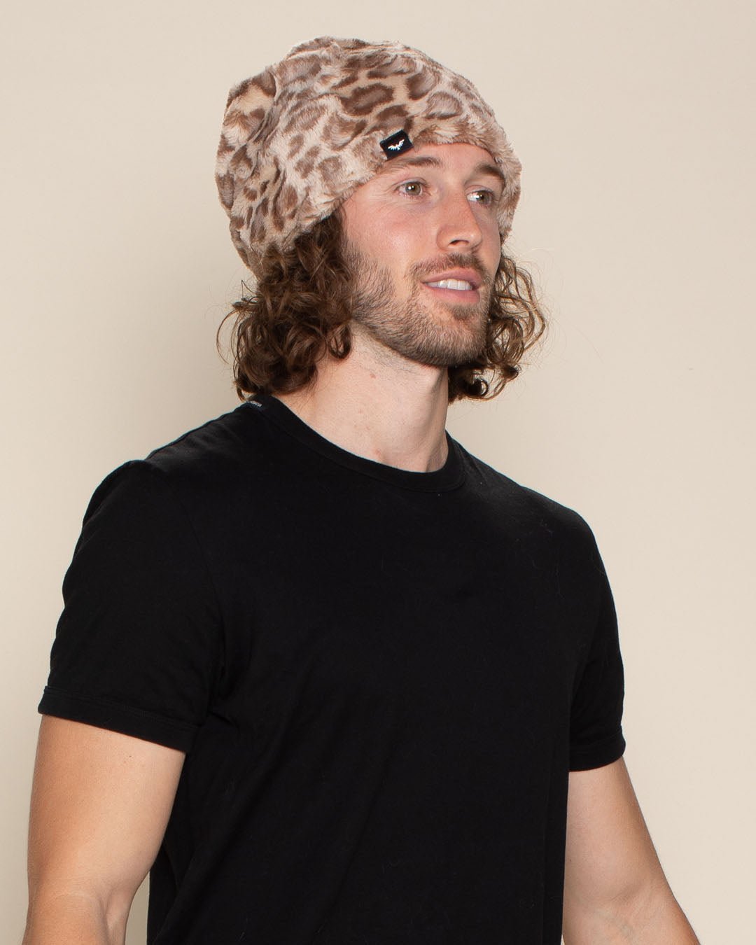 Strawberry Leopard ULTRA SOFT Faux Fur Beanie | Men's