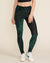 Women's Velvet Leggings | Emerald Green Burnout Tiger