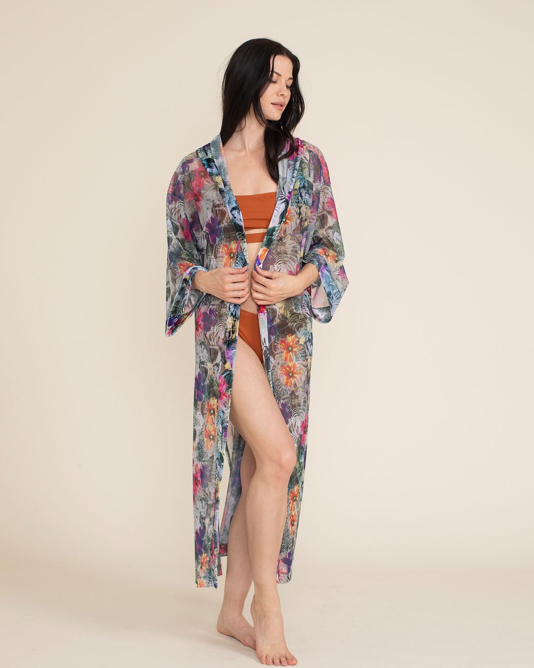 Women's Festival Kimono Mesh | Safari Garden