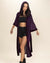 Women's Velvet Kimono | Purple Leopard