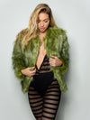 Jade Fox 100% Plush Faux Fur Bomber 