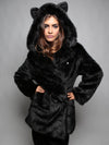 *Almost Purfect* Classic Black Panther Faux Fur Coat