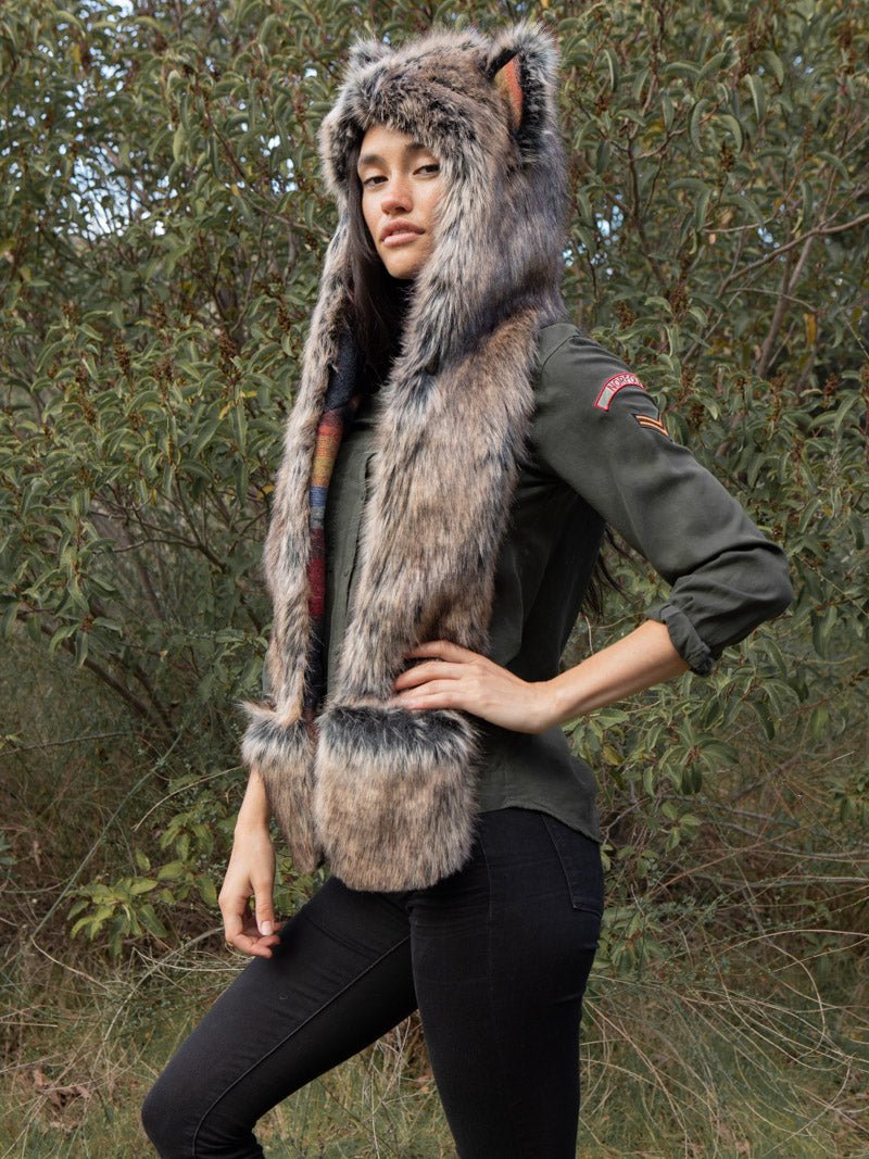 SpiritHoods Dire outlets Red Wolf Faux Fur Hood Wolf Beanie USA Made Los Angeles