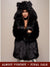 *Almost Purfect* Classic Black Wolf Faux Fur Coat - SpiritHoods