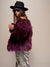 Midnight Alpaca Women's Faux Fur Bomber Jacket