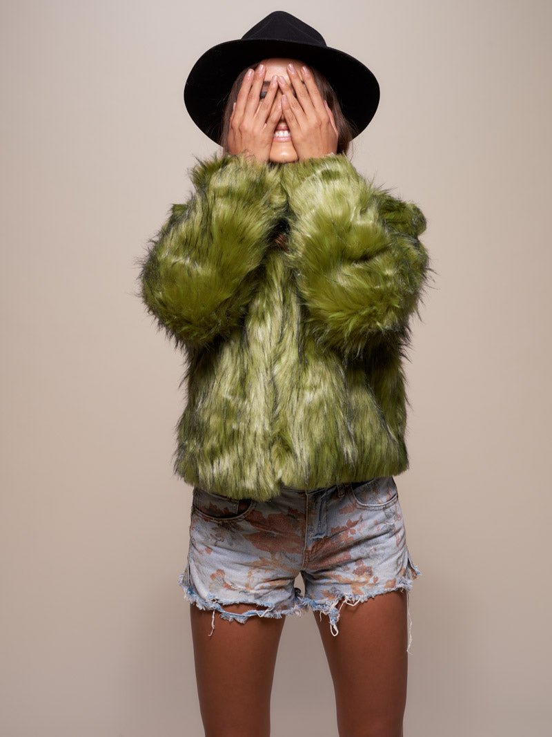 Plush Faux Fur Jade Fox Bomber