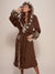 Hooded Leopard House Robe on Female Model