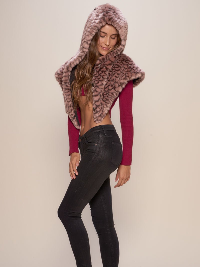 Female Wearing Mermaid Collector Edition Faux Fur Shawl