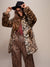 Leopard Collared Faux Fur Coat