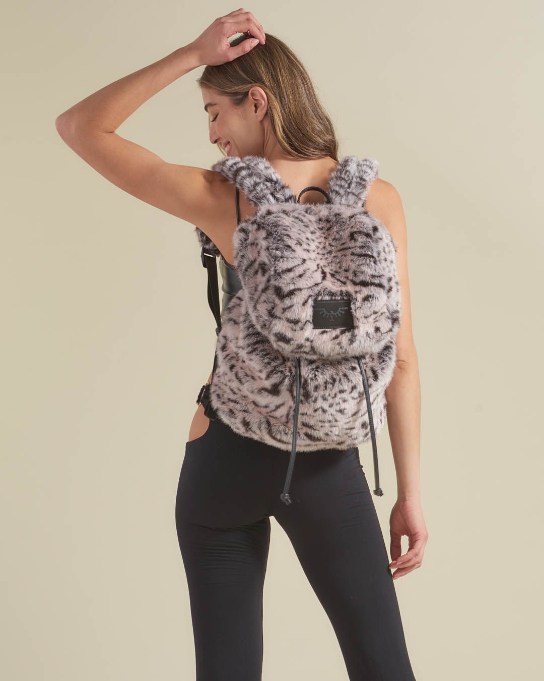 White Tiger Faux Fur Backpack