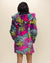 Classic Women's Faux Fur Coat | Neon Graffiti Leopard