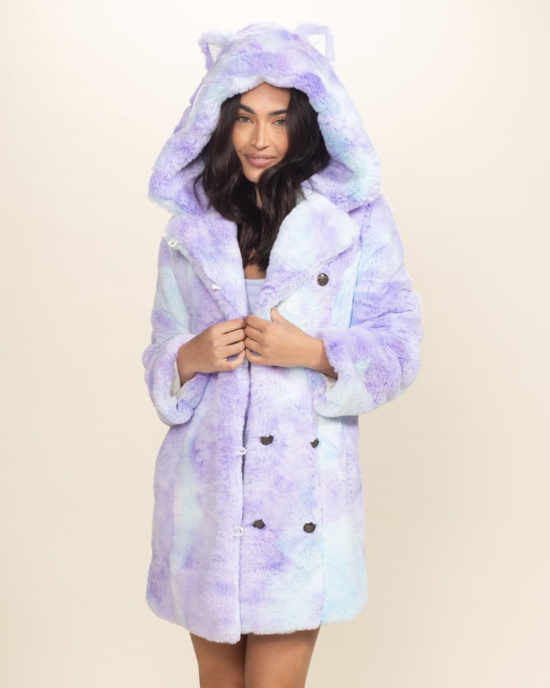 Classic Women's Faux Fur Coat | Mer-Kitty