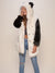 Black and White Classic Panda Faux Fur Coat on Female