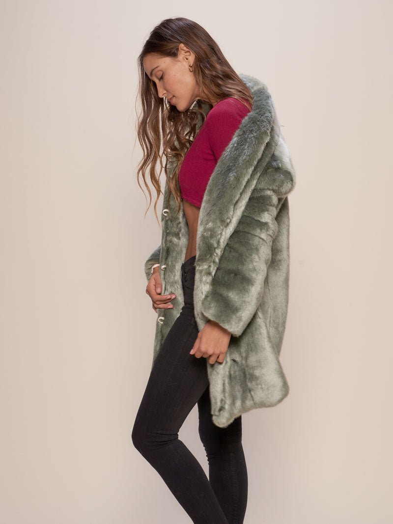 Hummingbird Luxe Collared Faux Fur Coat 