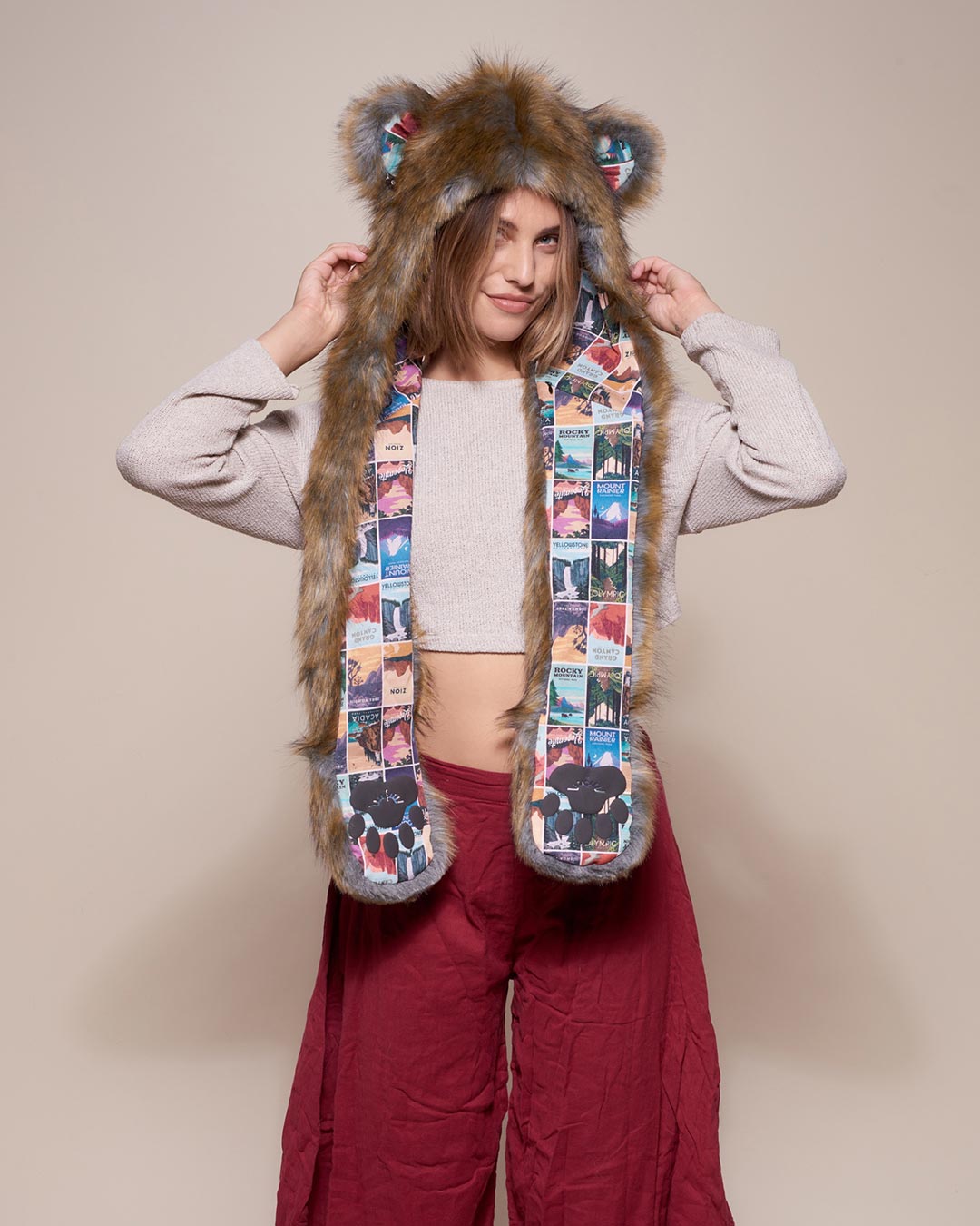 National Park Bear Collector Edition Faux Fur Hood - SpiritHoods