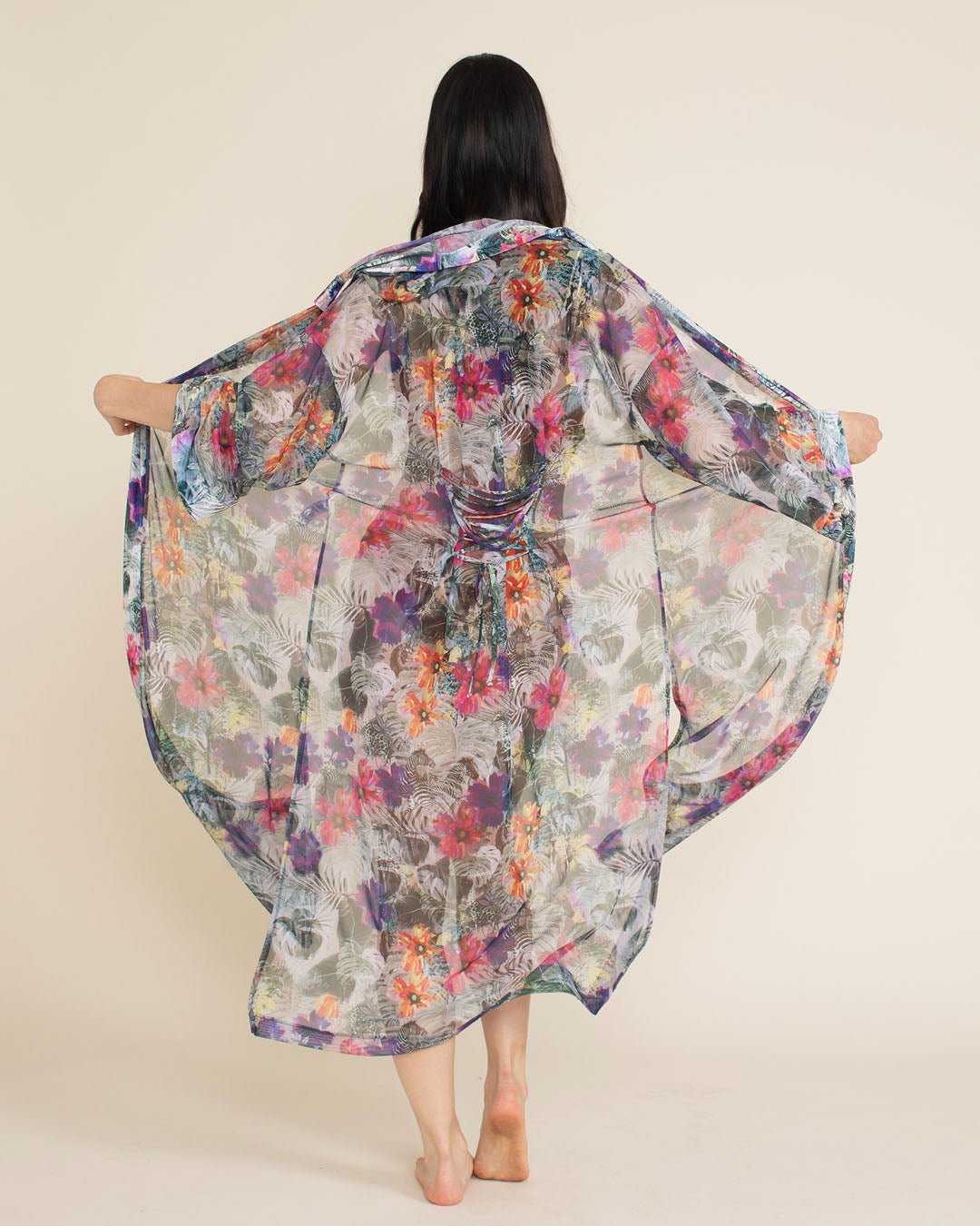 Women's Festival Kimono Mesh | Safari Garden