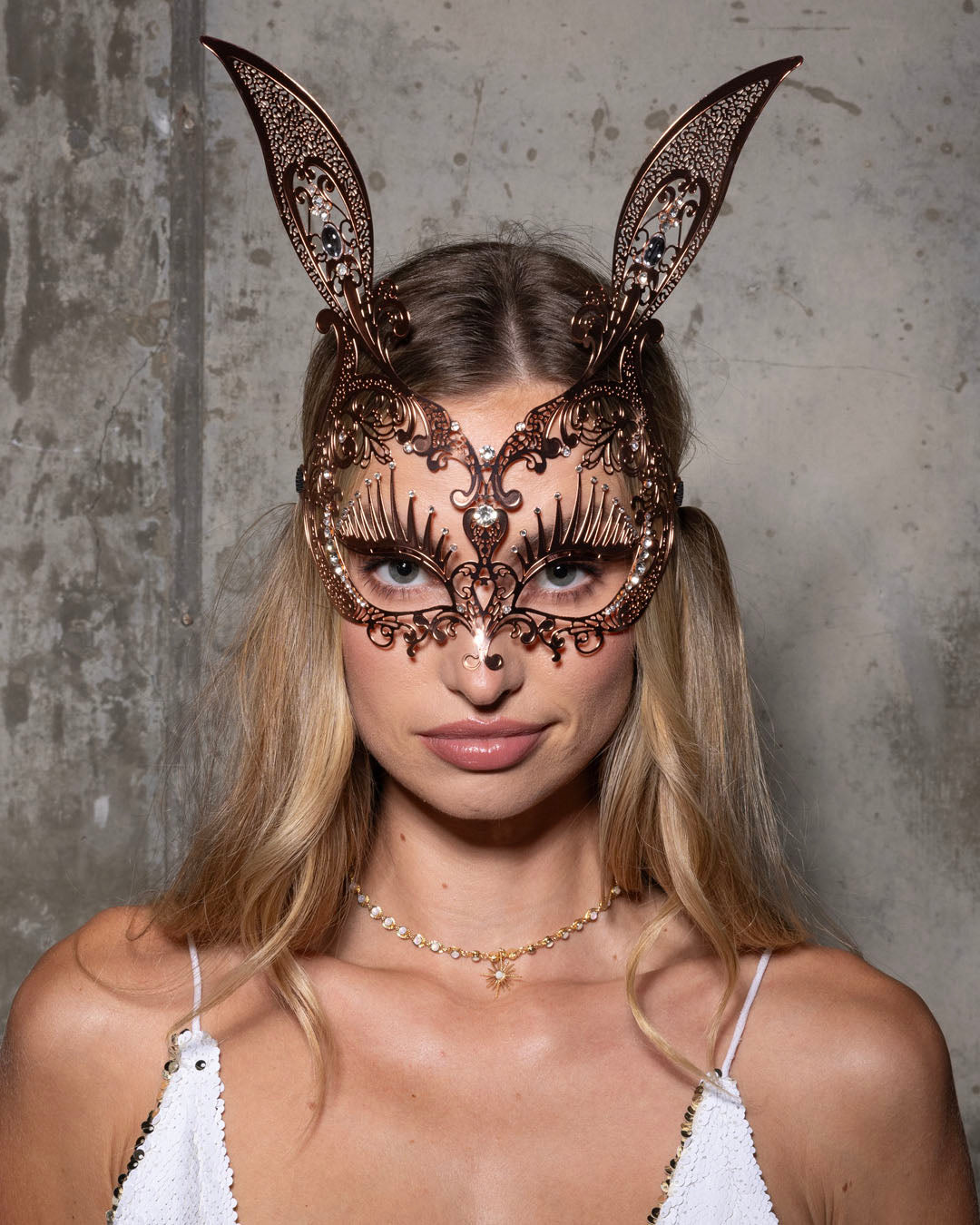 Masquerade Mask | Rose Gold Bunny