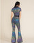 Women's Flare Jumpsuit | Iridescent Snakeskin