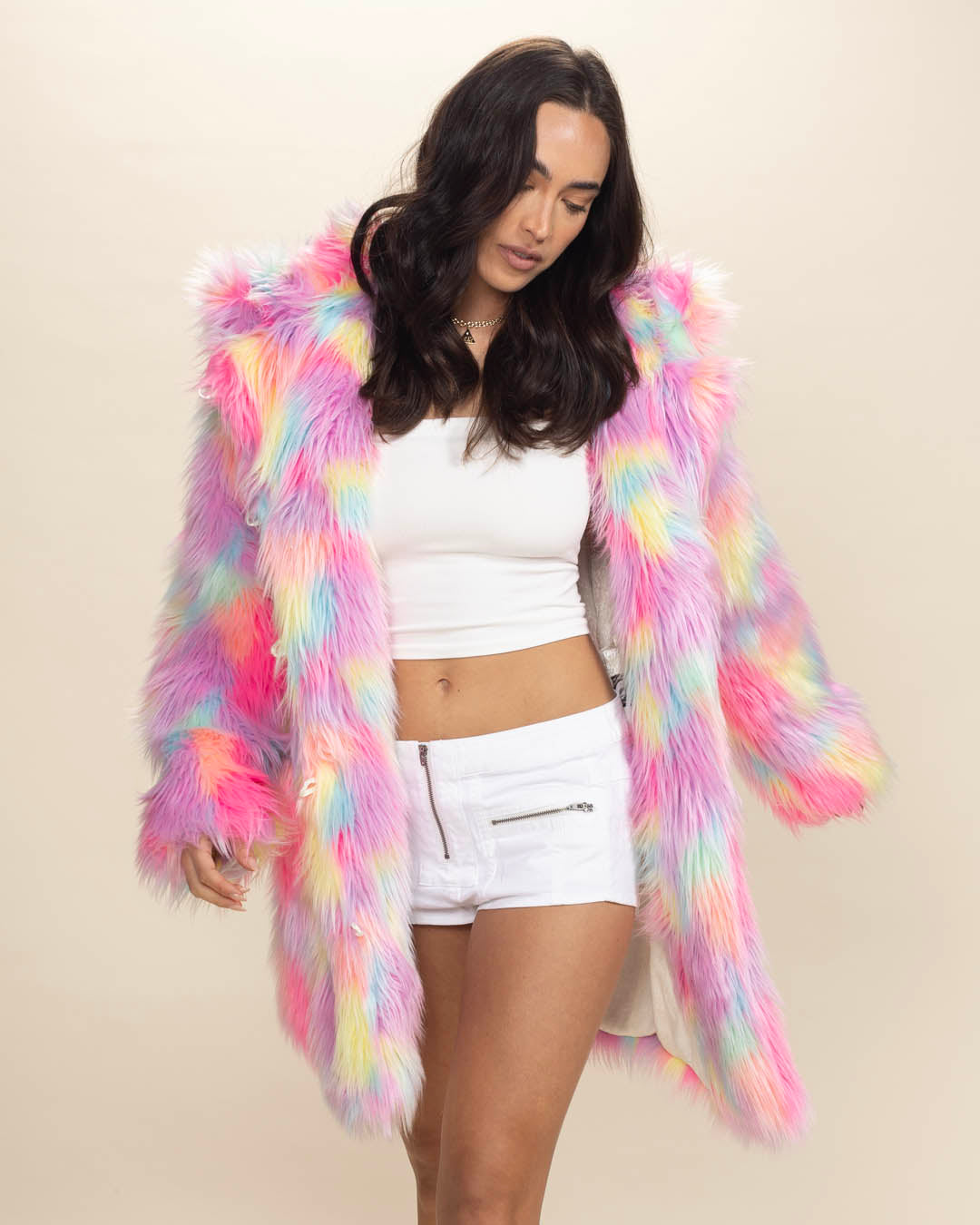 Classic Women's Faux Fur Coat | Dreamland Cat