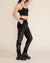 Black Snakeskin Velvet Slim Jogger | Women's