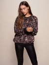 Woman wearing Bobcat Brown Luxe Sweater