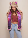 Collector Edition Platinum Fox Galaxy SpiritHood on Female Model