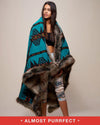 *Almost Purfect*  Grey Wolf Faux Fur Throw