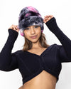 Ink Spotted Leopard Faux Fur Beanie | Women's