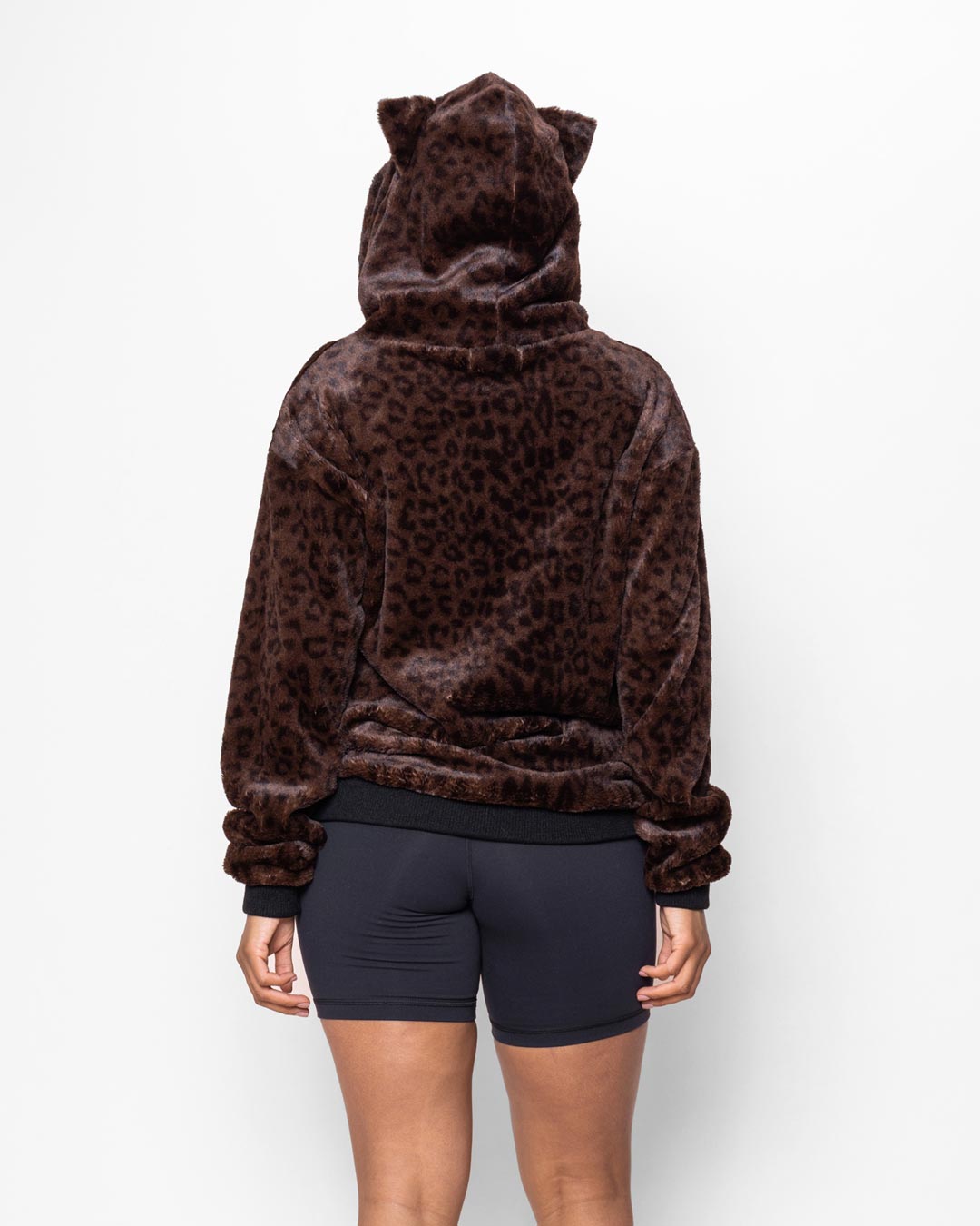 Mahogany Jaguar Classic ULTRA SOFT Faux Fur Hoodie | Women's