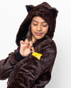 Mahogany Jaguar Classic Ultra Soft Faux Fur Onesie | Women's