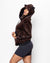 Mahogany Jaguar Classic ULTRA SOFT Faux Fur Hoodie | Women's