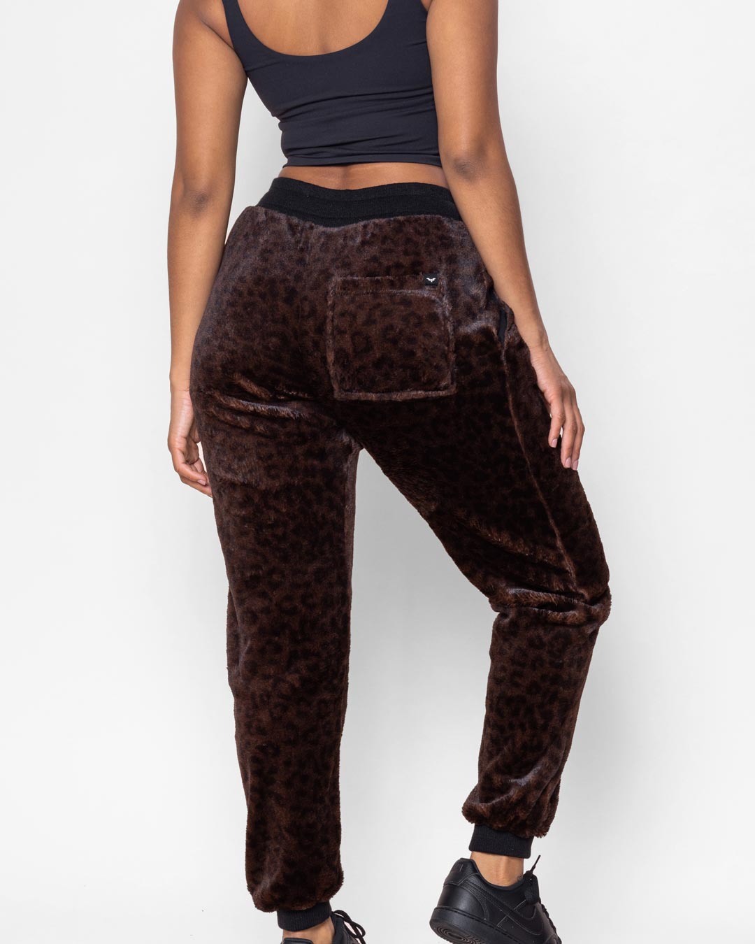 Mahogany Jaguar ULTRA SOFT Faux Fur Sweatpants | Women's