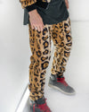 Men's Designer Sweatpants | Tan Cheetah