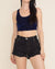 Indigo Leopard Burnout Velvet Crop Tank Top | Women's