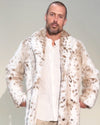 Men's Faux Fur Coat | Siberian Snow Leopard