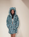 Classic Women's Faux Fur Coat | Aqua Cat