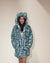 Classic Women's Faux Fur Coat | Aqua Cat