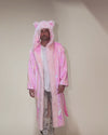 Classic Men's Long Sequin Coat | Pink Disco Cat