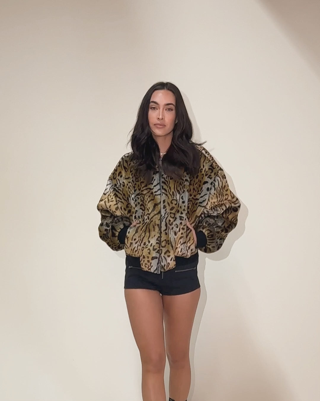 Women's Faux Fur Jacket | Margay Wild Cat