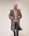 Classic Men's Long Faux Fur Coat | Arabian Leopard