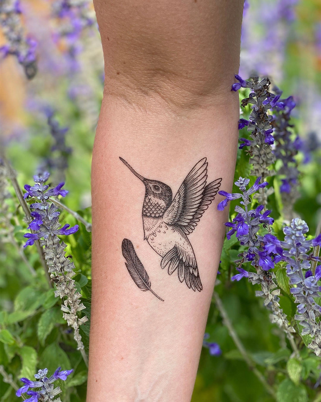 Hummingbird Temporary Tattoo