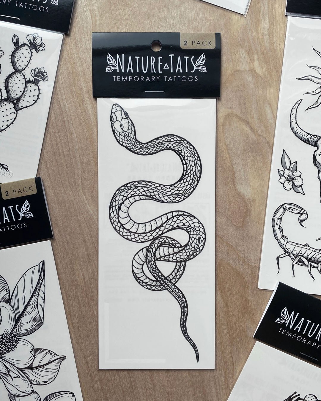 Garden Snake Temporary Tattoo