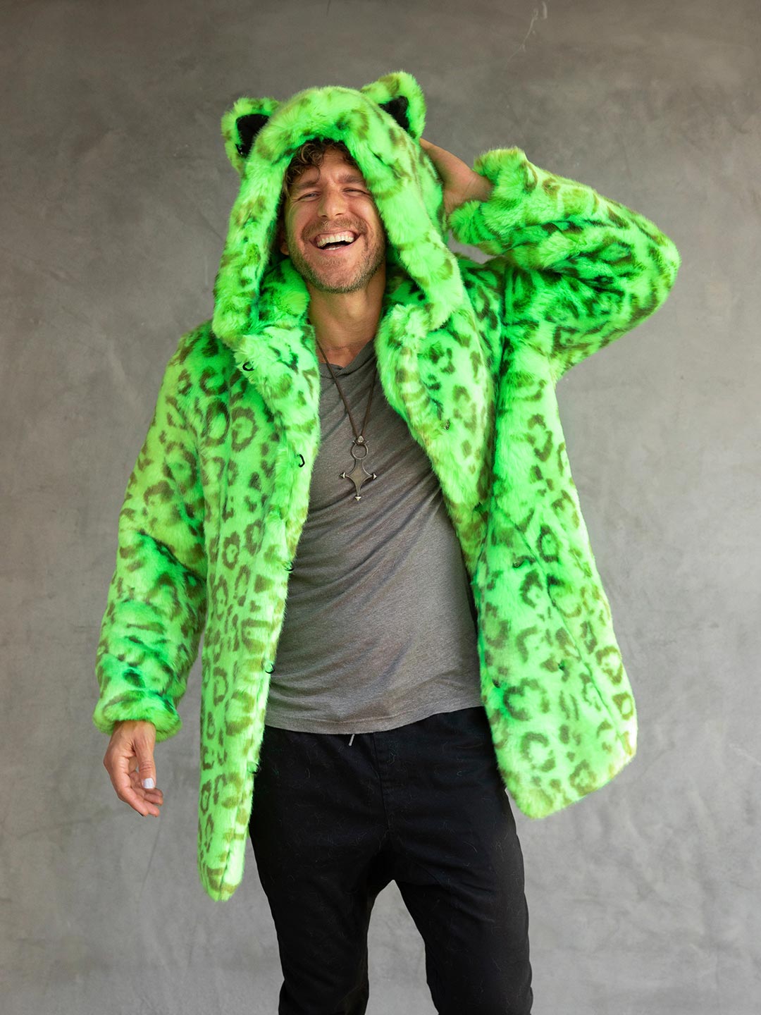 Green animal print jacket best sale