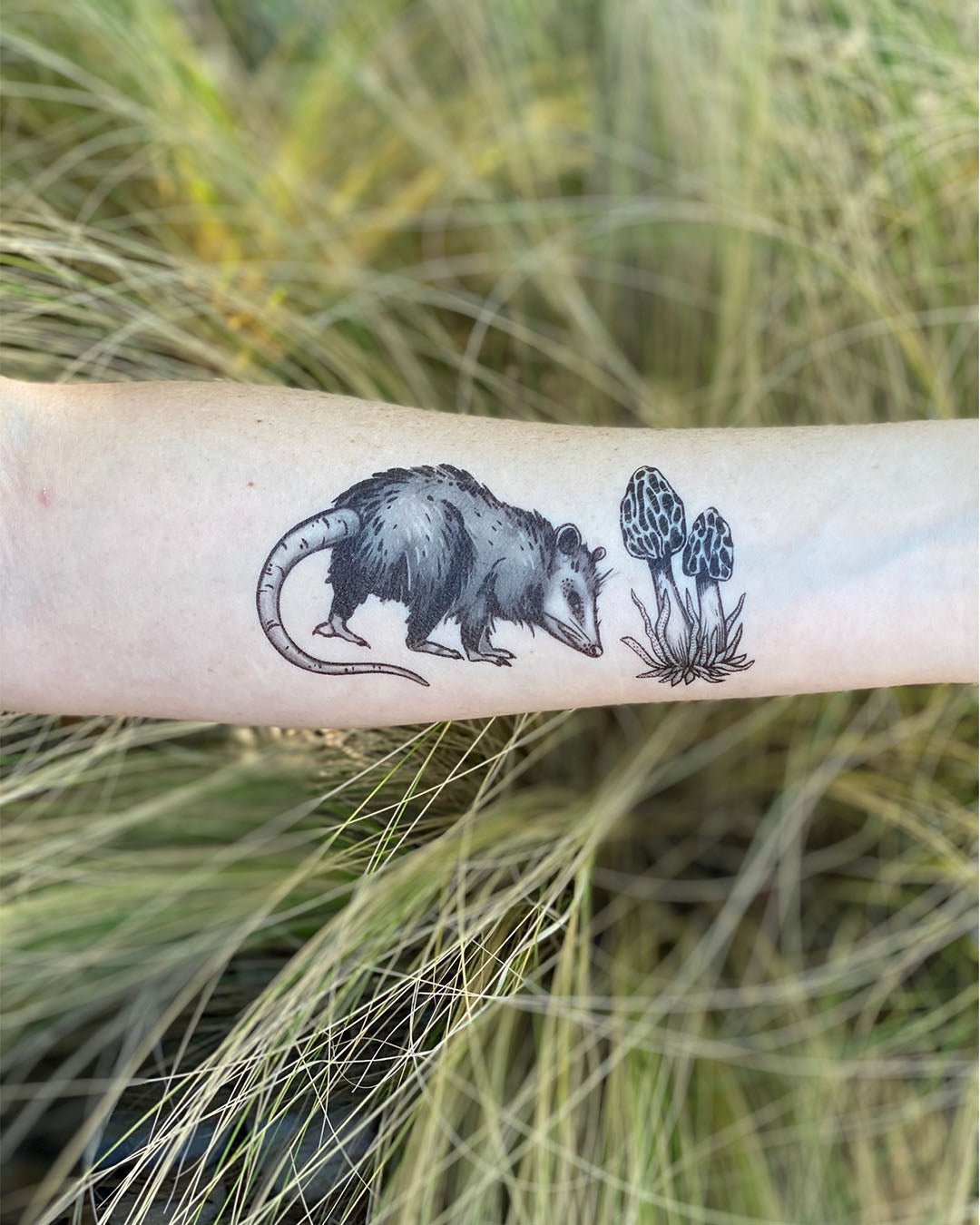 Opossum Temporary Tattoo