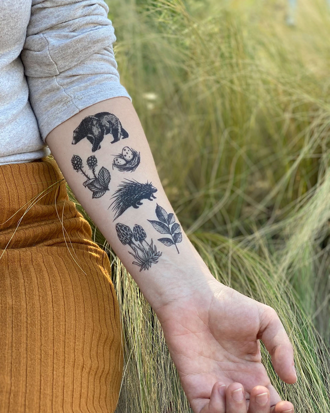 Bear + Wildlife Temporary Tattoo