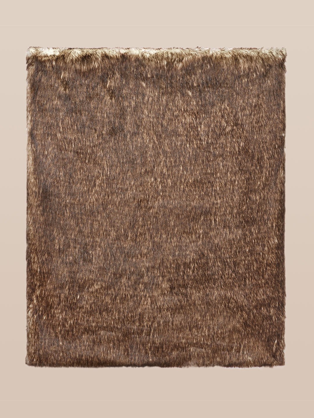 Brown Husky Italy Faux Fur Throw, view 1